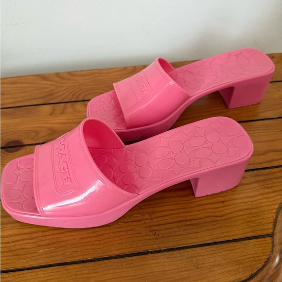 Coach Shoes - Coach Women's Vibrant Pink Slide Sandals